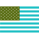 download United States clipart image with 180 hue color