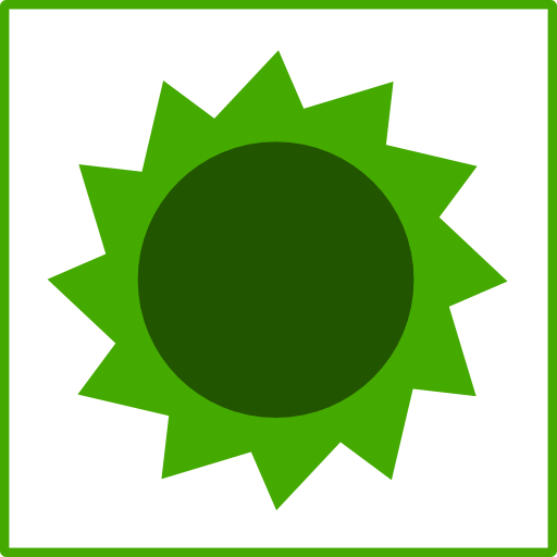Eco Green Sun Icon