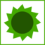 Eco Green Sun Icon