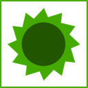 Eco Green Sun Icon