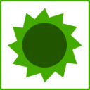 download Eco Green Sun Icon clipart image with 0 hue color