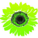 download Sunflower clipart image with 45 hue color