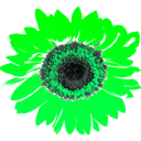 download Sunflower clipart image with 90 hue color