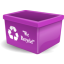download Empty Recycling Box With Words clipart image with 90 hue color