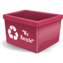 download Empty Recycling Box With Words clipart image with 135 hue color