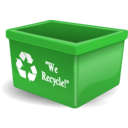 download Empty Recycling Box With Words clipart image with 270 hue color