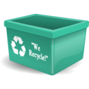 download Empty Recycling Box With Words clipart image with 315 hue color
