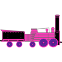 download Locomotive clipart image with 270 hue color