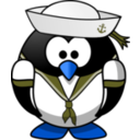 download Sailor Penguin clipart image with 180 hue color