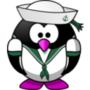download Sailor Penguin clipart image with 270 hue color