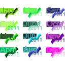 download Monthly2011 clipart image with 90 hue color