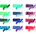 download Monthly2011 clipart image with 135 hue color