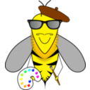 Hipster Bee Artist