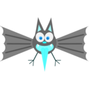 download Funny Bat clipart image with 180 hue color