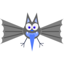 download Funny Bat clipart image with 225 hue color