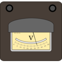 download Voltmeter clipart image with 0 hue color