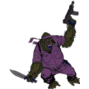 download Ape Soldier clipart image with 225 hue color