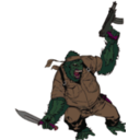 download Ape Soldier clipart image with 315 hue color