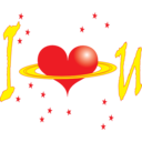 download Red Heart clipart image with 0 hue color