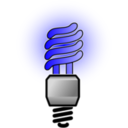 download Energy Saver Lightbulb Bright clipart image with 180 hue color