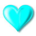 download Heart clipart image with 180 hue color