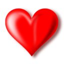 download Heart clipart image with 0 hue color