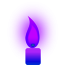 download Burning Candle clipart image with 225 hue color