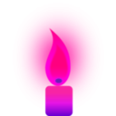 download Burning Candle clipart image with 270 hue color