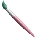 download Artists Paintbrush clipart image with 135 hue color