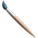 download Artists Paintbrush clipart image with 180 hue color