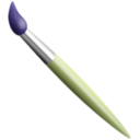 download Artists Paintbrush clipart image with 225 hue color