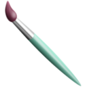 download Artists Paintbrush clipart image with 315 hue color