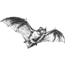 download Bat clipart image with 90 hue color