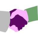 download Handshake clipart image with 270 hue color