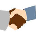 download Handshake clipart image with 0 hue color