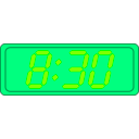 download Digital Clock clipart image with 90 hue color