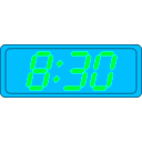 download Digital Clock clipart image with 135 hue color