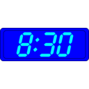 download Digital Clock clipart image with 180 hue color