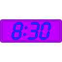 download Digital Clock clipart image with 225 hue color