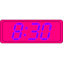 download Digital Clock clipart image with 270 hue color