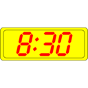 download Digital Clock clipart image with 0 hue color