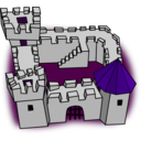 download Ugly Non Perspective Cartoony Fort Fortress Stronghold Or Castle clipart image with 270 hue color