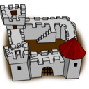 download Ugly Non Perspective Cartoony Fort Fortress Stronghold Or Castle clipart image with 0 hue color
