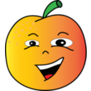 download Peach clipart image with 0 hue color