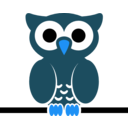 download Owl On Wire clipart image with 180 hue color