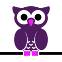 download Owl On Wire clipart image with 270 hue color