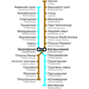 download Minsk Metro Map clipart image with 180 hue color