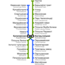 download Minsk Metro Map clipart image with 225 hue color