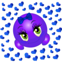 download Lover Girl Smiley Emoticon clipart image with 225 hue color