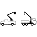 download Deux Camions De Levage clipart image with 45 hue color